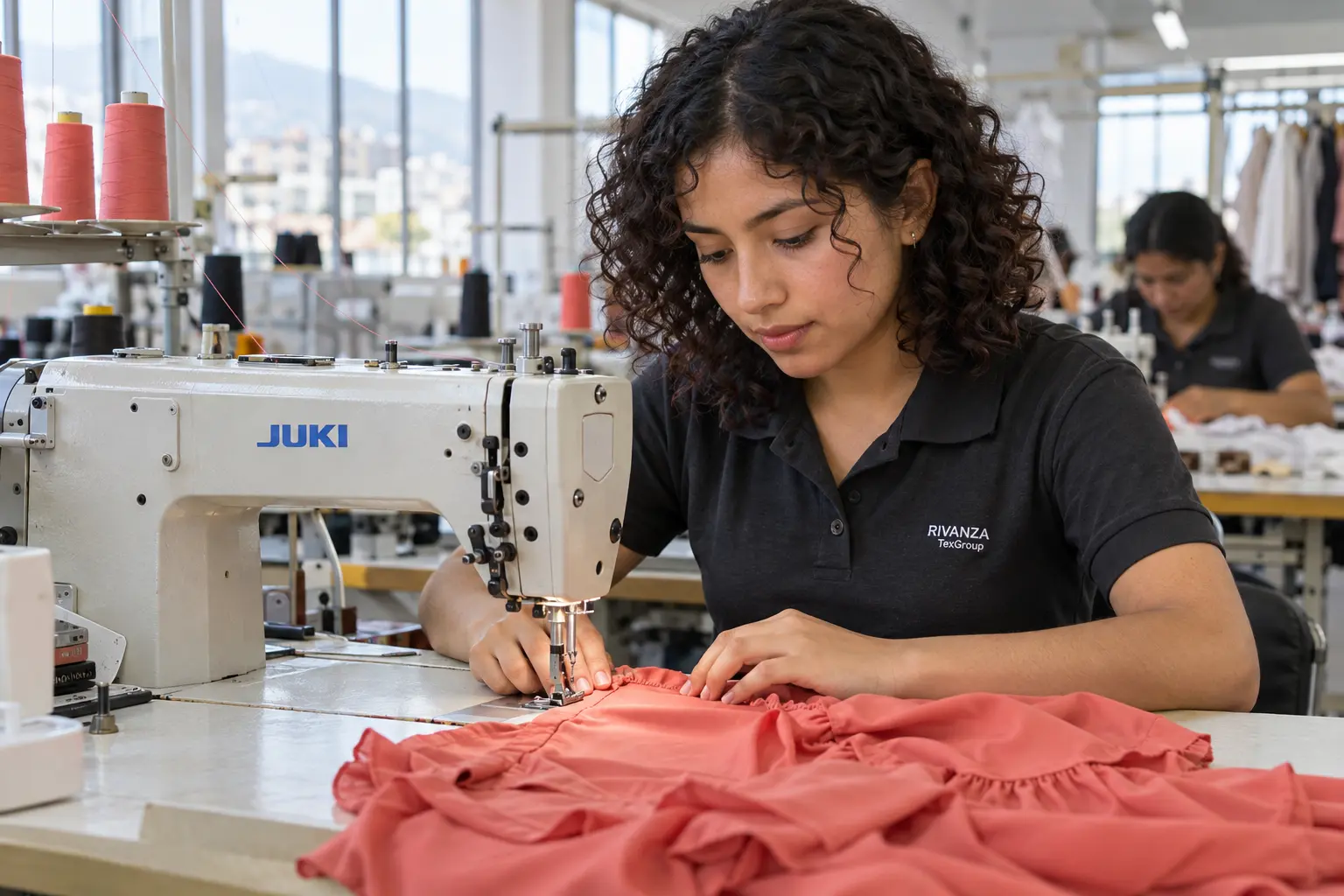 Imagen ilustrativa de un taller de confección textil